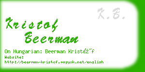 kristof beerman business card